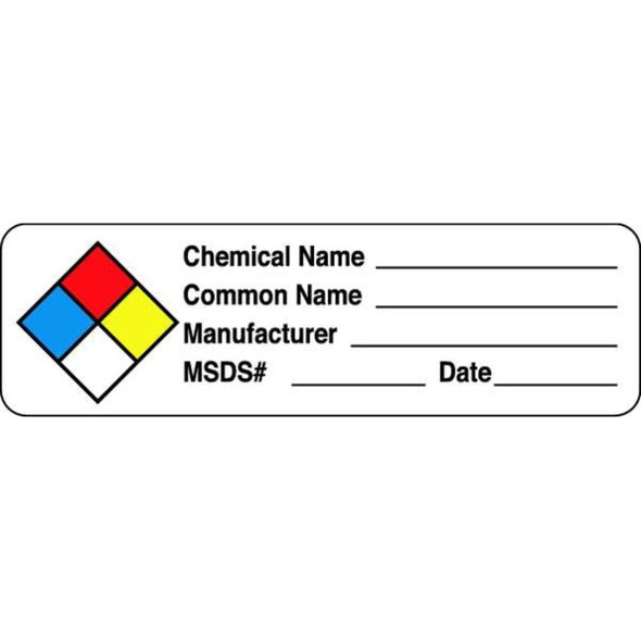 Roll Products GHS Label, 3-4 in H, 2-1-2 in W, Paper, PK250 141539