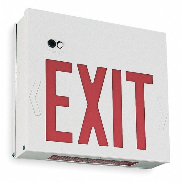 Lithonia Lighting Exit Sign, White, 1 Face(s), LED, Universal Mount, Nickel Cadmium LXNY W 3 R EL