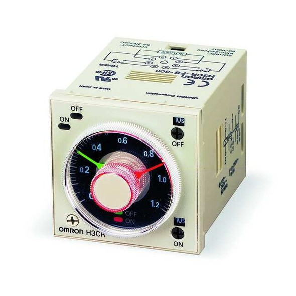 Omron Time Delay Relay, 120VAC, 5A, DPDT, Socket H3CR-F8AC100-240/DC100/125