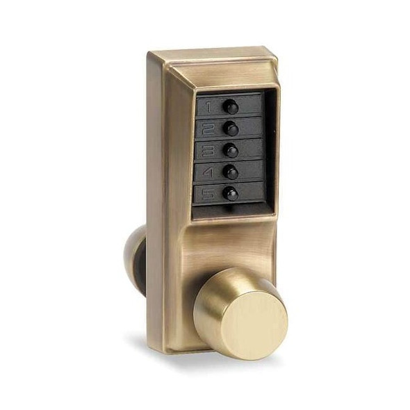 Simplex Push Button Lock,Entry,Antique Brass 1011-05-41