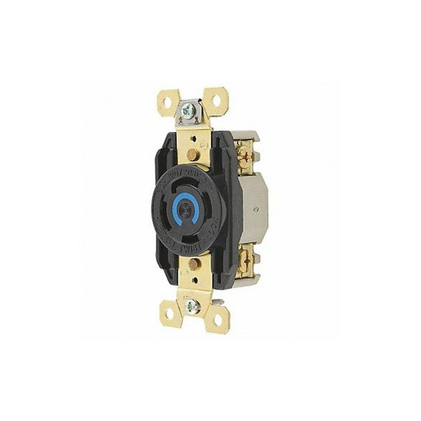 Hubbell Wiring Device-Kellems Lck Recept,30 A;Blk;Thrmpl,L18-30R,1Gng HBL2750 Hubbell Wiring Device-Kellems Lck Recept,30 A;Blk;Thrmpl,L18-30R,1Gng HBL2750