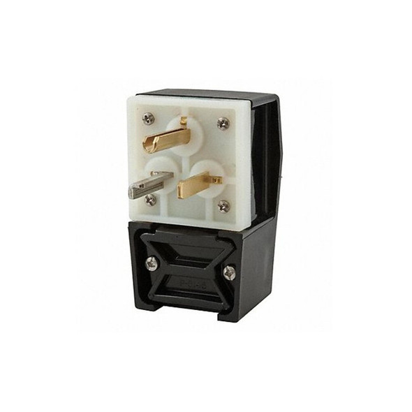 Straight Blade Plug, 5-30P, 30 A, 125V AC, 2 Pole, Screw Terminals, Grounded