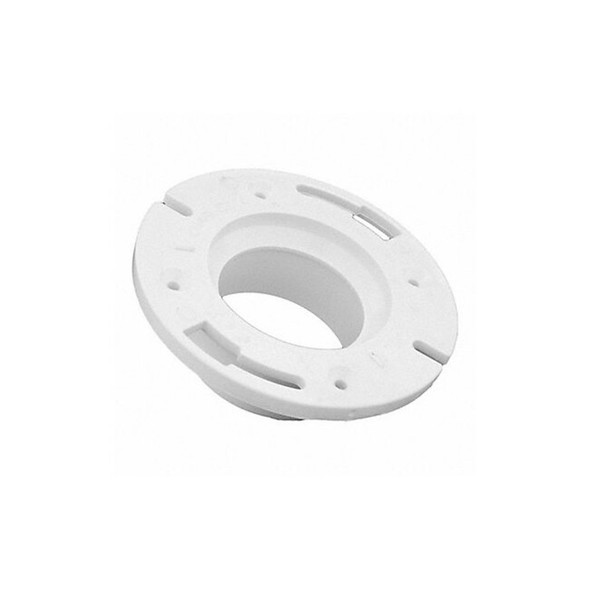 PVC Closet Flange with Stop, Hub, 4 in x 3 in Pipe Size