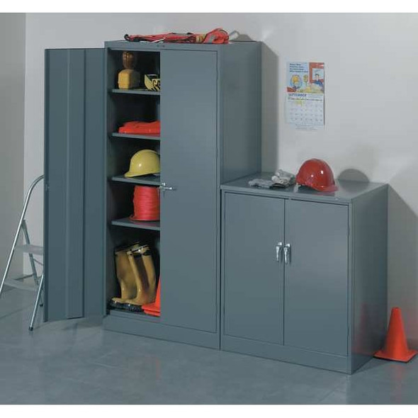 Tennsco Caster Kit,36 in W x 24 in D,Med Gray CK24GR