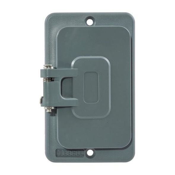 Weatherproof Cover, 1 Gang, Thermoplastic Elastomer, GFCI Receptacle Cover Type