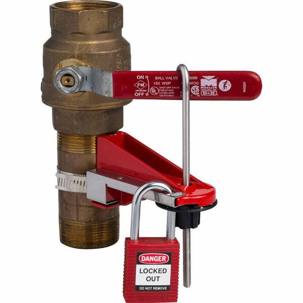 Brady Lockout Padlock, Keyed Different, Nylon, Standard Body Size, 1-3/4 in H, Red, PK6 51339