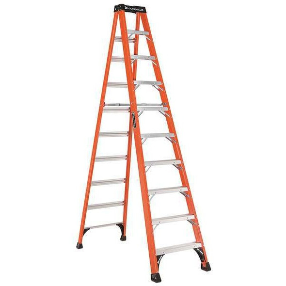 Louisville 10 ft Fiberglass Stepladder, 375 lb Capacity FS1410HD