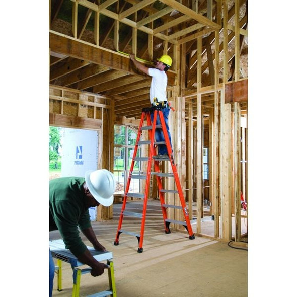 Louisville 10 ft Fiberglass Stepladder, 375 lb Capacity FS1410HD