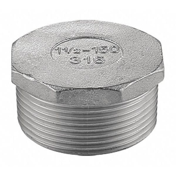 Manufacturer Varies Hex Head Plug, 304 SS, 3/8 in,Male NPT 40HP112N038