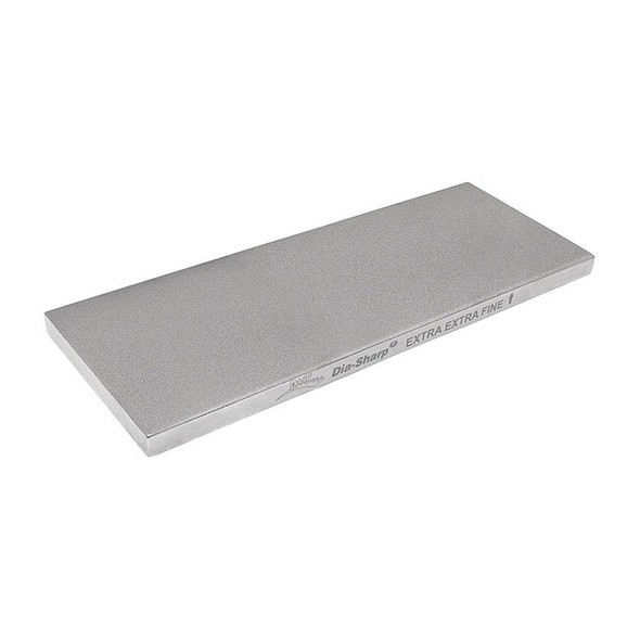 Single Grit Benchstone, 8 in W, 3 in L, 3/8 in H, Diamond, 120 Grit, Silver