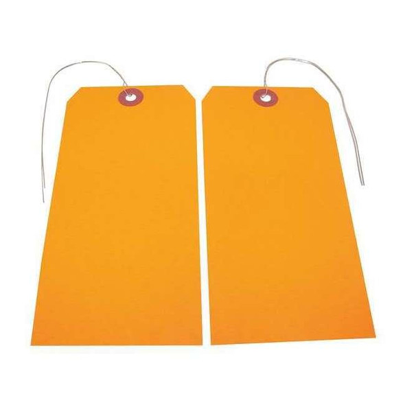 Blank Shipping Tag, Paper, 5-3/4" H x 2-7/8" W, Fluorescent Orange, 25 PK