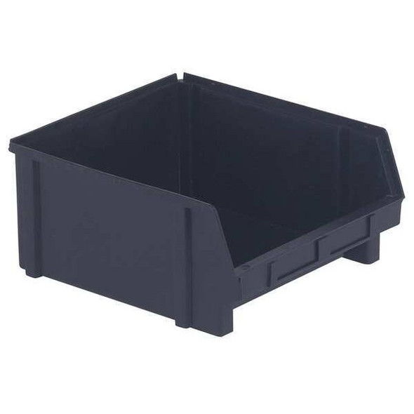 Hang & Stack Storage Bin, Plastic, Black, 6 in H, 11 1/2 in W, 12 7/8 in L