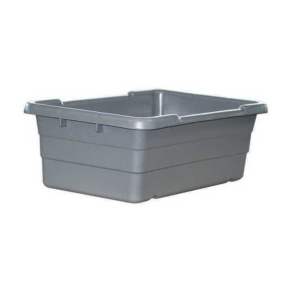 Hang & Stack Storage Bin, Plastic, Gray, 8 3/4 in H, 16 in W, 25 in L