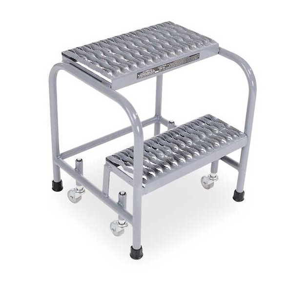 20 in H Steel Rolling Step, 2 Steps, 450 lb Load Capacity