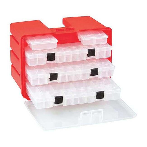 Plano Parts Cabinet,5 Compartment,Porsche Red 932-001