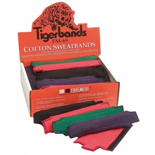 Fibre-Metal Reusable Sweatband, SuperEight, Soft Cotton Jersey, Attaches To Hard Hat Suspension FM69