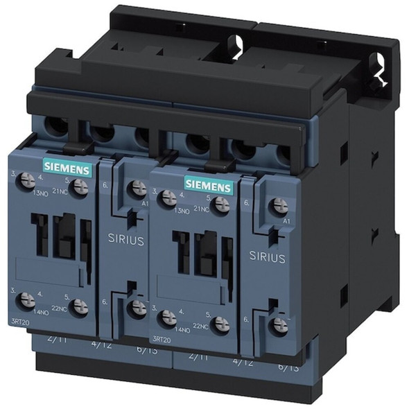 IEC Magnetic Contactor, 2NC-2NO, 110V-120V AC, 3 P, Reversing, Screw  3RA23268XB301AK6