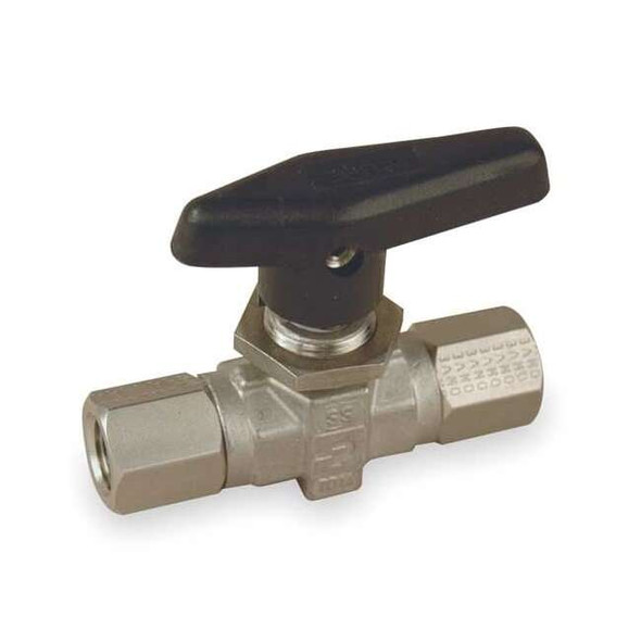 Parker 1/4" FNPT Stainless Steel Ball Valve Inline 4F-B6LJ2-SSP