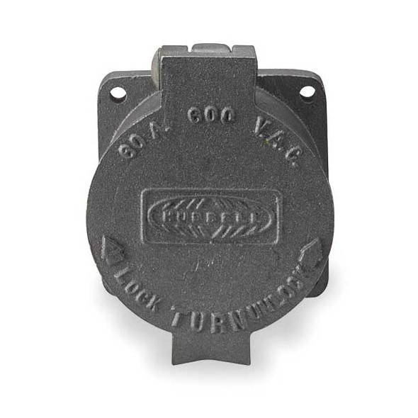 Hubbell Wiring Device-Kellems Lck Recept,60 A;Mtl;Alum,NoNEMA,1Gng HBL26410 Hubbell Wiring Device-Kellems Lck Recept,60 A;Mtl;Alum,NoNEMA,1Gng HBL26410
