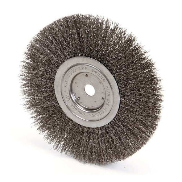 Weiler Wire Wheel Wire Brush, Arbor, 8", 3/4" W 93121