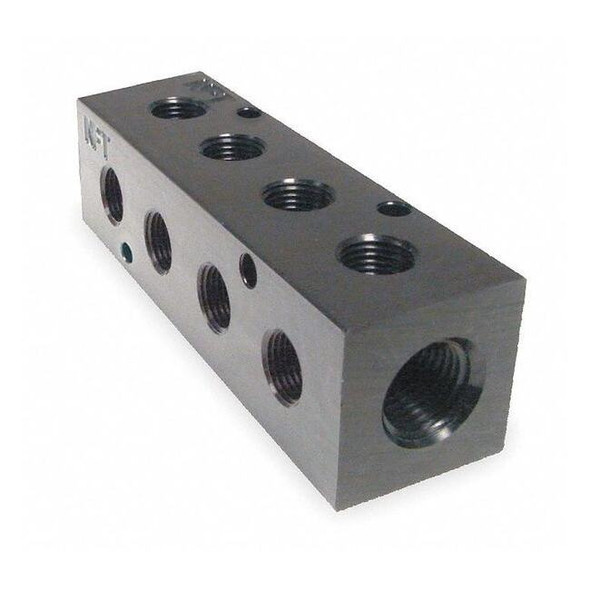 Pneumadyne Pipe Manifold Fitting, Aluminum, 3/8 in M20-250-4-90