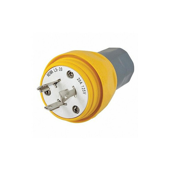 Hubbell Wiring Device-Kellems WT LckPlg,Strt;20 A;Yellow,Elastmr,3Blds HBL26W47 Hubbell Wiring Device-Kellems WT LckPlg,Strt;20 A;Yellow,Elastmr,3Blds HBL26W47