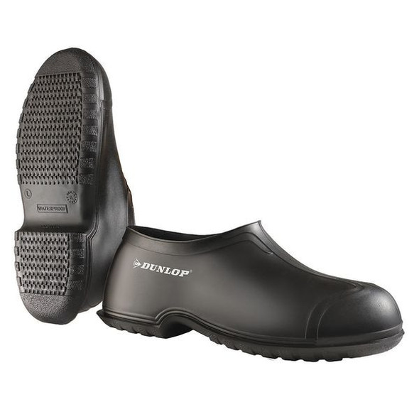 Dunlop Overshoe, Ankle Shoe, Cleated Sole, PVC, Black, 2XL,PR 8601000