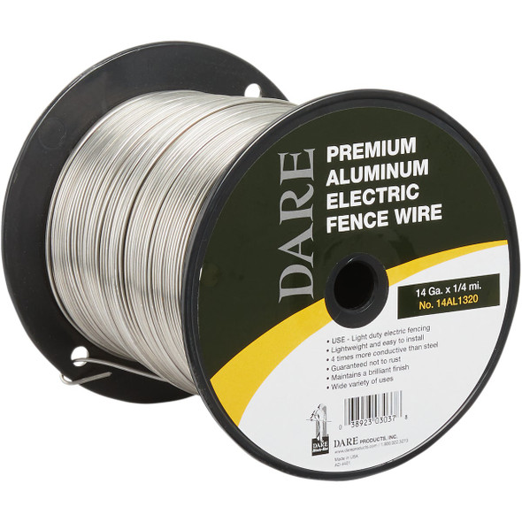 Dare 1/4-Mile x 14 Ga. Aluminum Electric Fence Wire 14AL1320