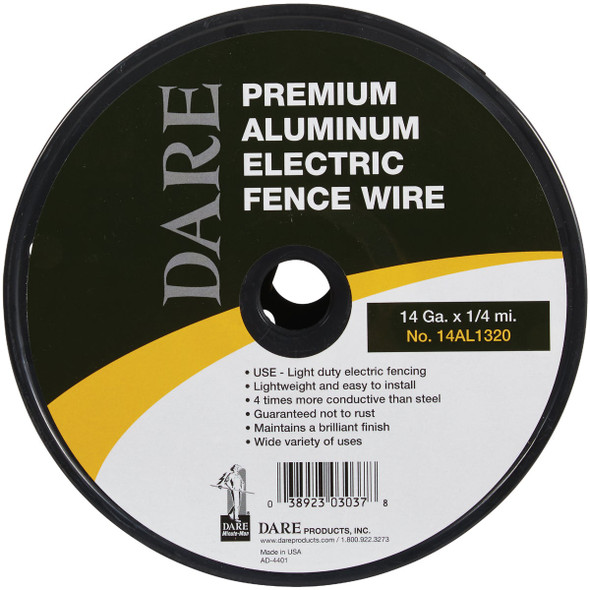 Dare 1/4-Mile x 14 Ga. Aluminum Electric Fence Wire Dare 1/4-Mile x 14 Ga. Aluminum Electric Fence Wire
