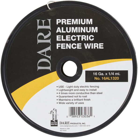 Dare 1/4-Mile x 16 Ga. Aluminum Electric Fence Wire Dare 1/4-Mile x 16 Ga. Aluminum Electric Fence Wire