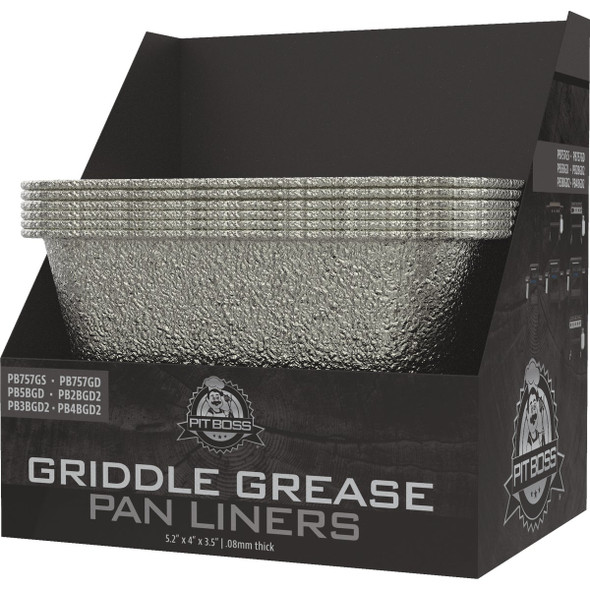 Pit Boss 5.2 In. x 4 In. x 3.5 In. Foil Griddle Grease Pan Liners (6-Pack) 40438
