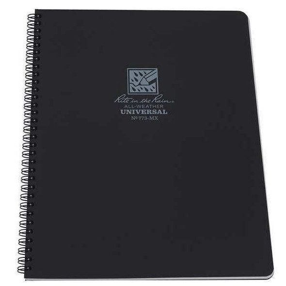 Rite in the Rain Maxi Notebook,42 Sheets,Black Cover 773-MX