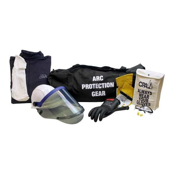Chicago Protective Apparel Arc Flash Coverall Kit,Navy,L AG-12-CV-L