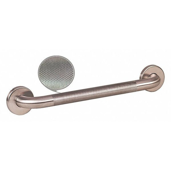Wingits Knurled Premium Grab Bar, 24" L, Stainless Steel, Satin WGB6SSKN24