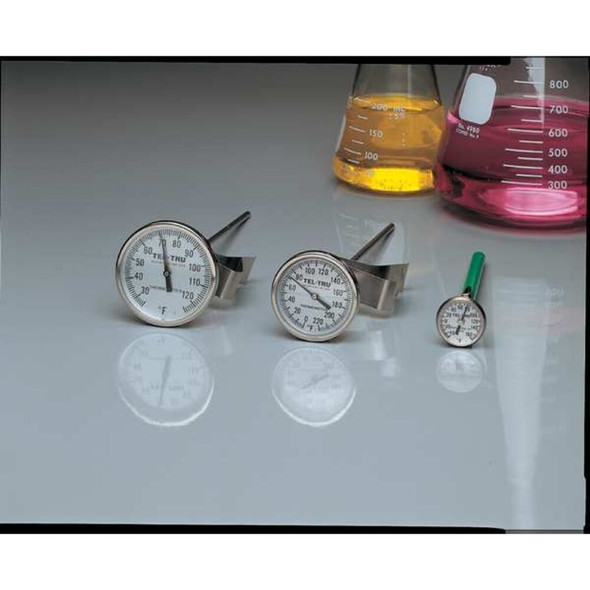 Tel-Tru Bimetal Thermom,1-3-4 In Dial,0to220F GT100R-12-16121256
