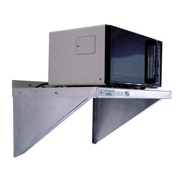 New Age Industrial Aluminum Wall Shelf, 24"D x 24"W x 13-1/4"H, Silver 95883
