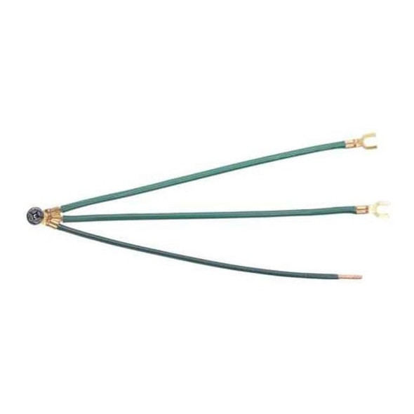 Ideal Grounding Tail, 3Wire, PT, 2Fork, Green, Pk25 30-3289