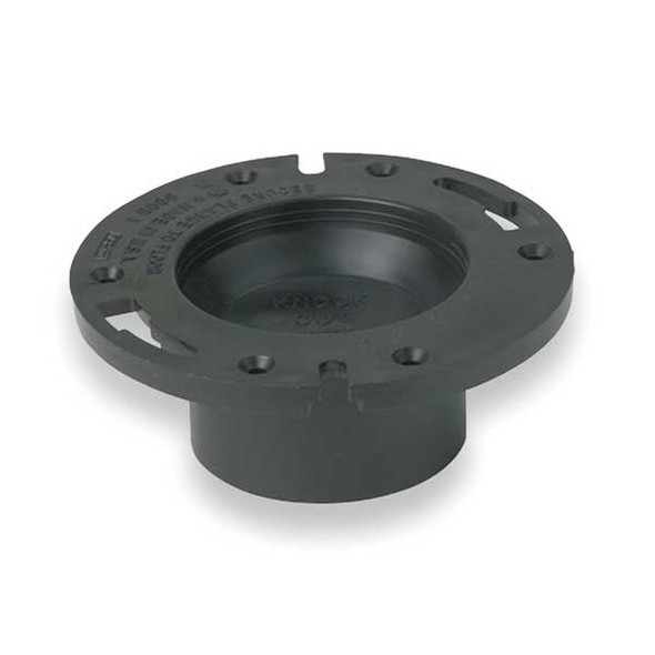 Mueller Industries Closet Flange w/ stop, 4 x 3", Hub, ABS 02903