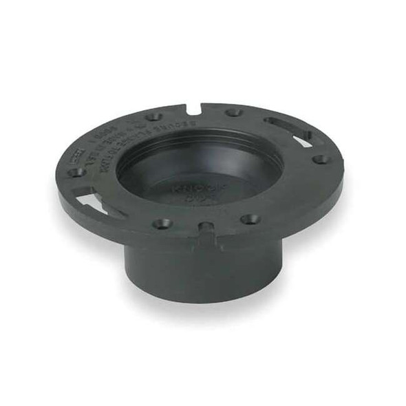 Mueller Industries Closet Flange w/ stop, 4 x 3", Hub, ABS 02903