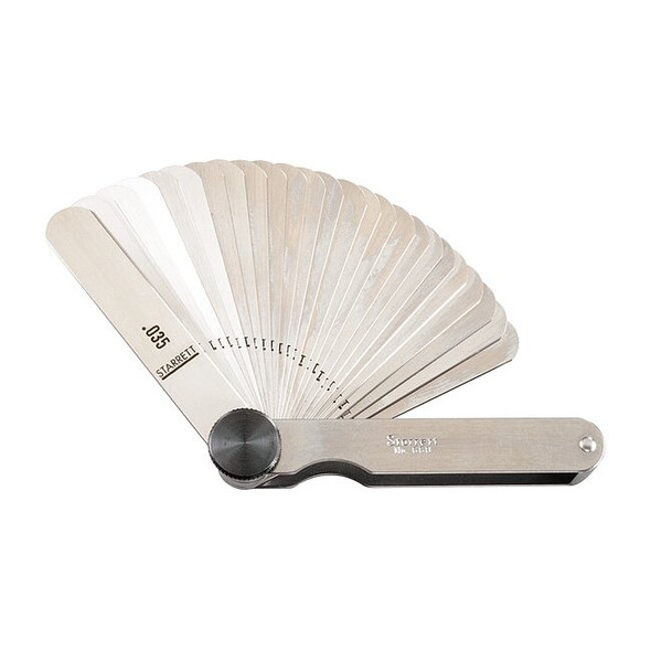 Starrett Thickness Gage,0.0015-0.035 In 66B