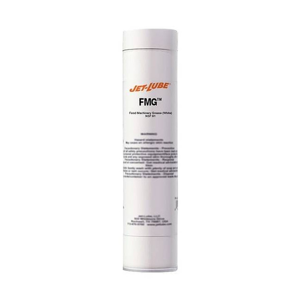 Jet-Lube FMG Machinery Grease, H1 Food Grade, 14 oz cartridge, White 30150