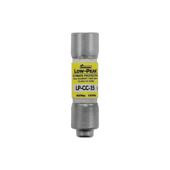 Eaton Bussmann CC Class, Time-Delay, 15A, 600V AC, Non-Indicating LP-CC-15