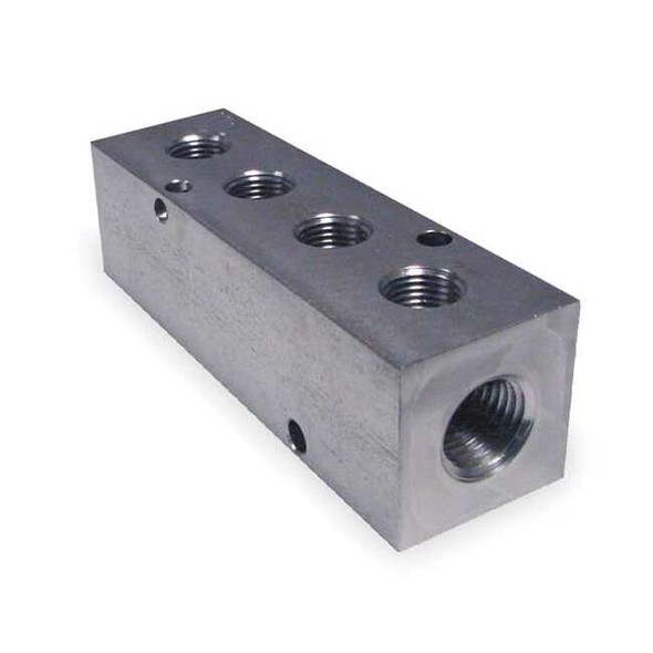 Pneumadyne Manifold,Stainless Steel,NPT,3-1/4 In. L M10-125-4-SS