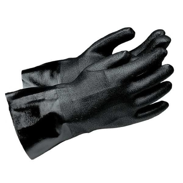 Showa 6780R Chemical Resistant Gloves, Neoprene, 12 in L, 26 mil, Black, 10, 1 PR 6780R