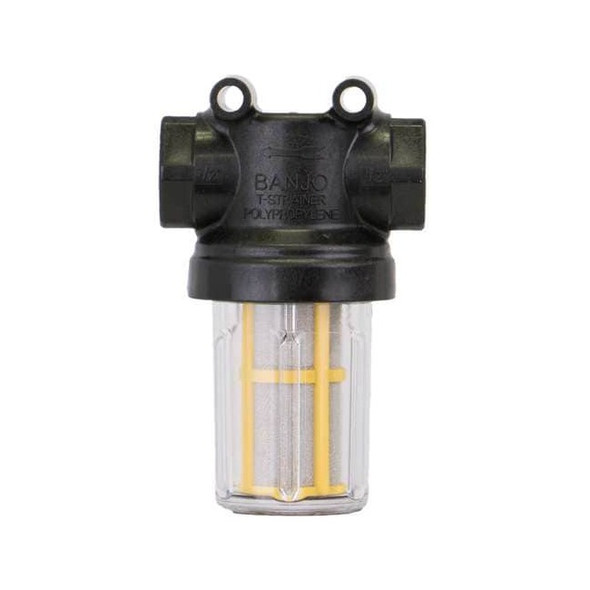 Banjo T-Line Strainer,1/2",177 Microns,Poly LSTM050-80C