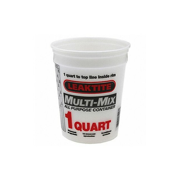Leaktite Paint Mix and Measure Container, 1 qt Capacity, HDPE, 24 PK 1044500