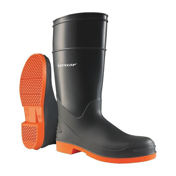 Dunlop Men's Sureflex Rubber Boot, Steel Toe, 16" Height, Gray, 10 8798200