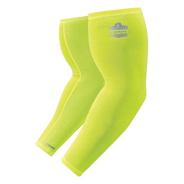 Ergodyne Protective Sleeve, 17 in Length, Lime, 1 PR 6690