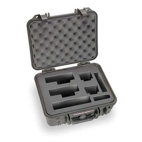 Pelican Black Protective Case, 18-1/2"L x 14.06"W x 6.9"D 1500