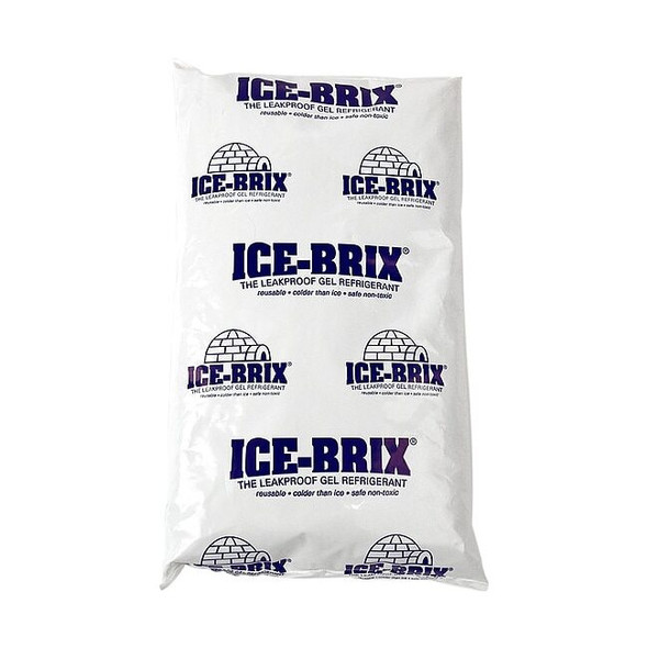 Ice-Brix Poly Pouch, Reuseable, Leakproof, 48 oz., Pk3